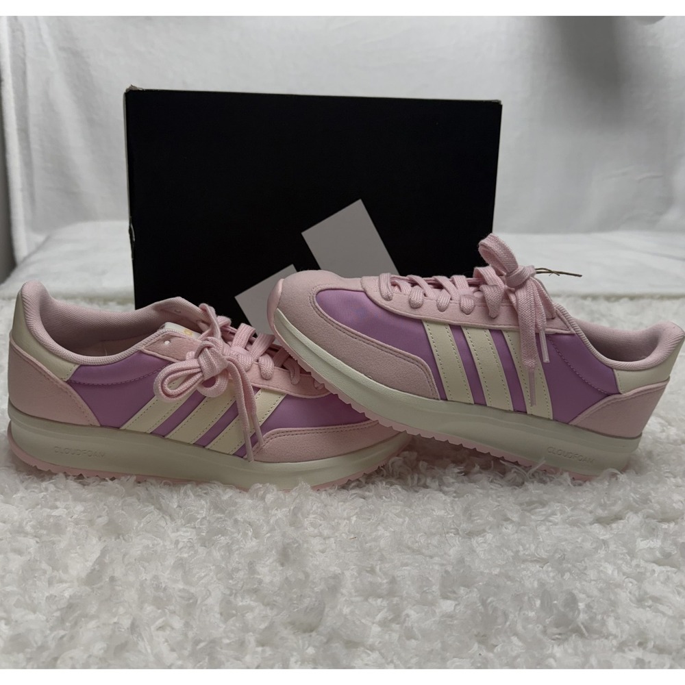 adidas Women's Pink Lavender Cream Athletic Sneakers